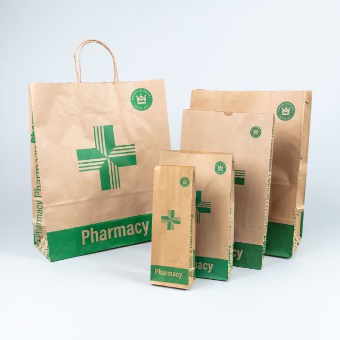 ساک دستی کاغذی برای داروخانه